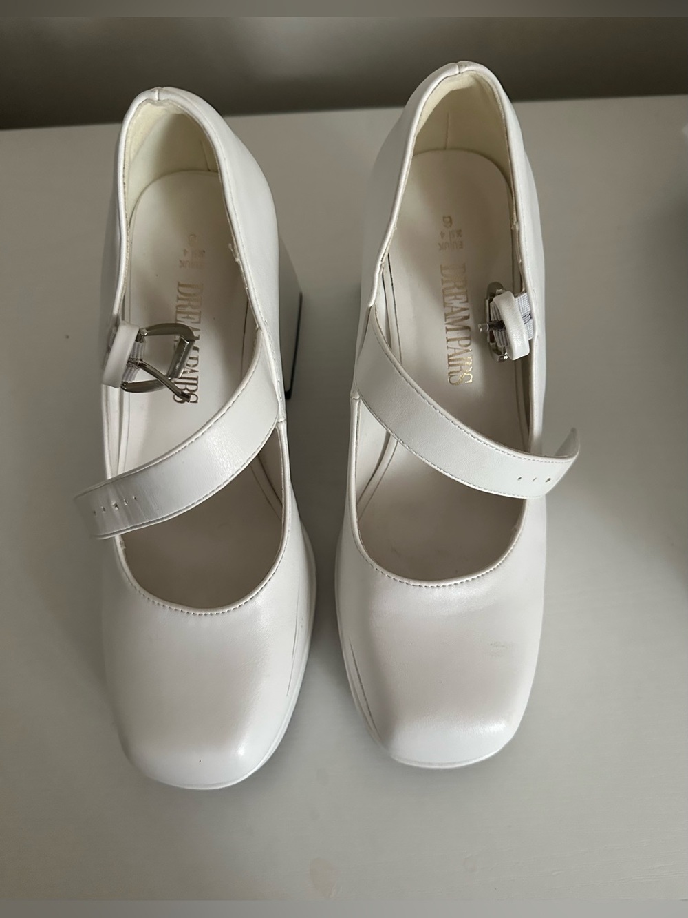 White Heel Pump - Classic Women's Shoe - Picture 4 of 6